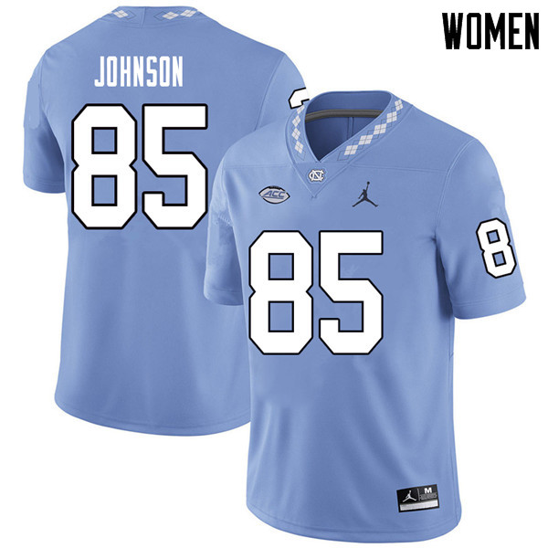 Jordan Brand Women #85 Roscoe Johnson North Carolina Tar Heels College Football Jerseys Sale-Carolin